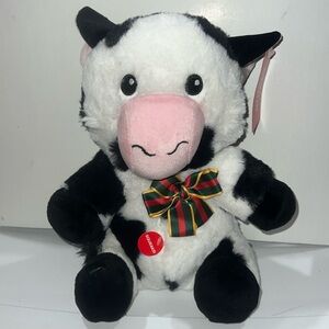 Plush Stuffed Dog Toy- Cow with Squeaker